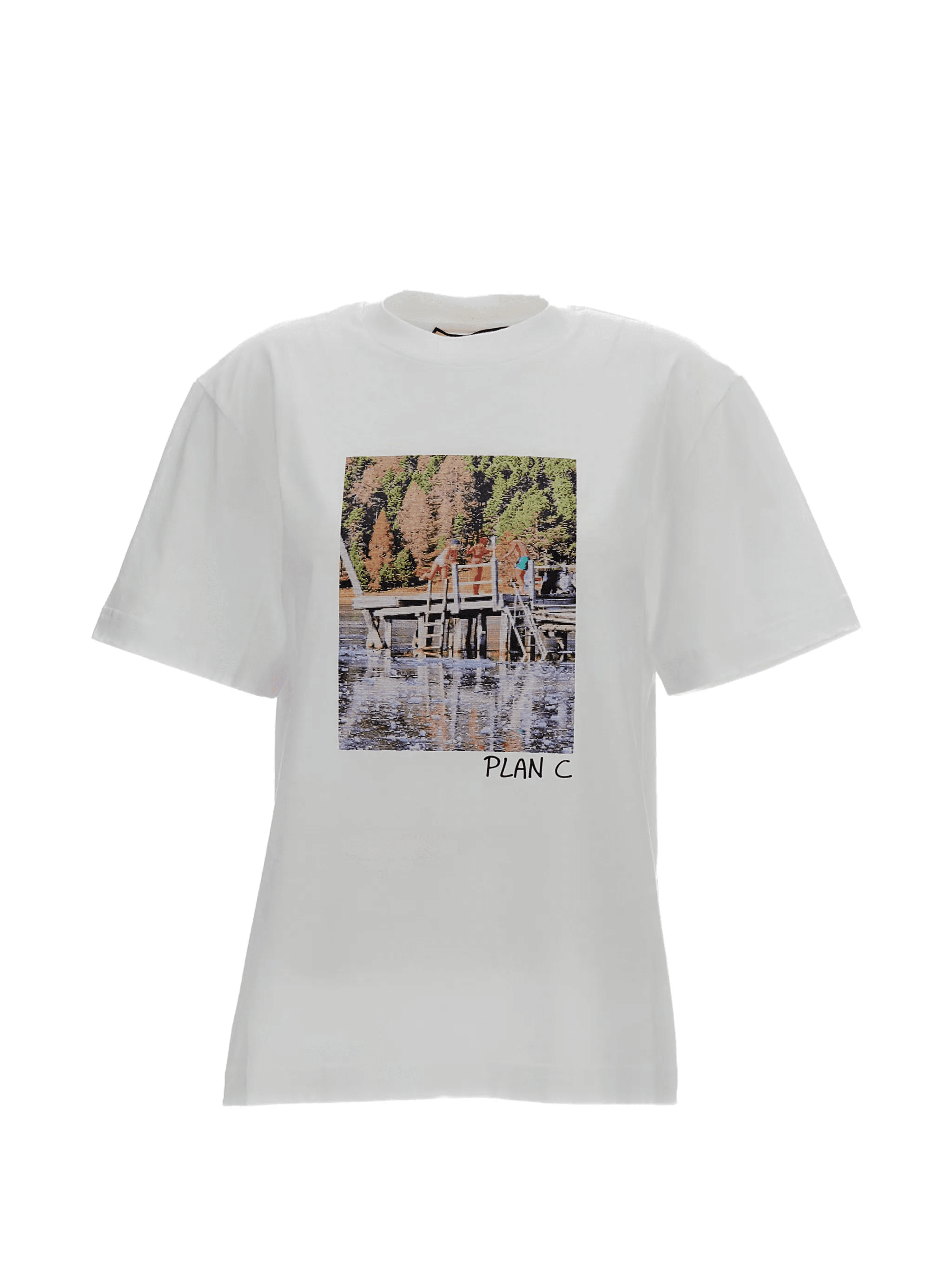metallic-effect T-shirt - Image 1