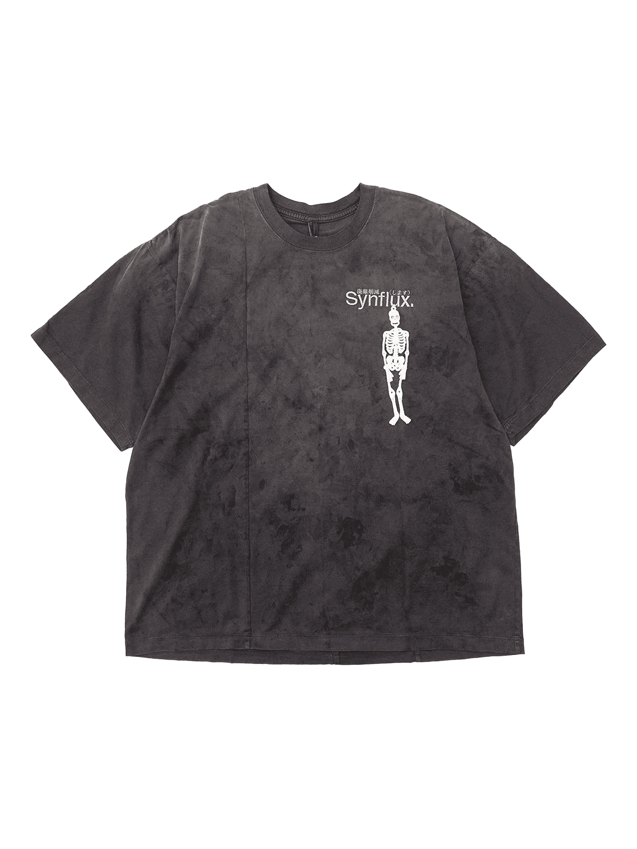 skeleton-print tie-dye t-shirt - Image 1