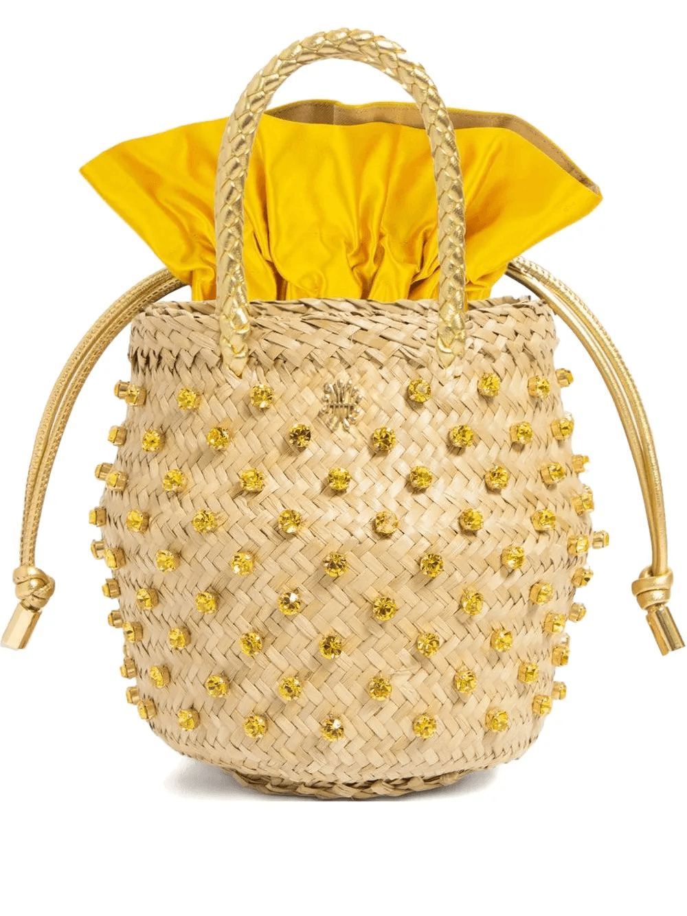 crystal-embellished bucket bag - Image 1