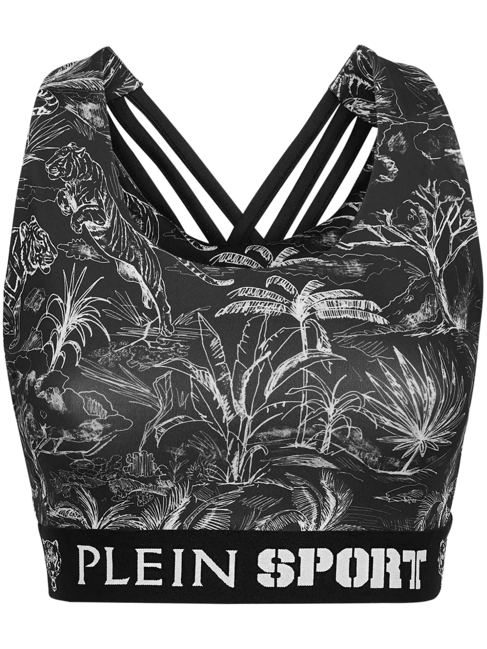 graphic-print sports bra - Image 1