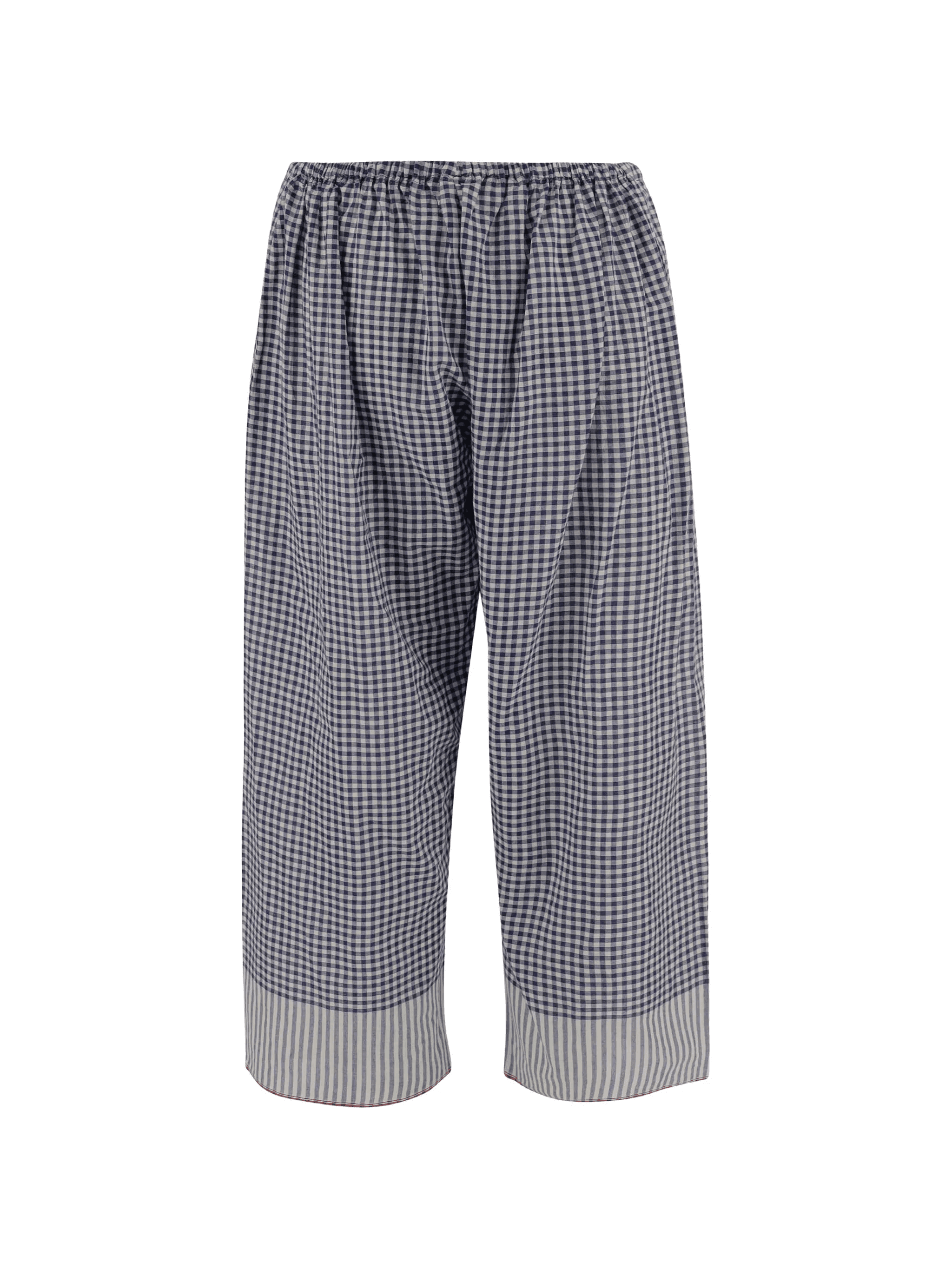 cotton checkered trousers - Image 1