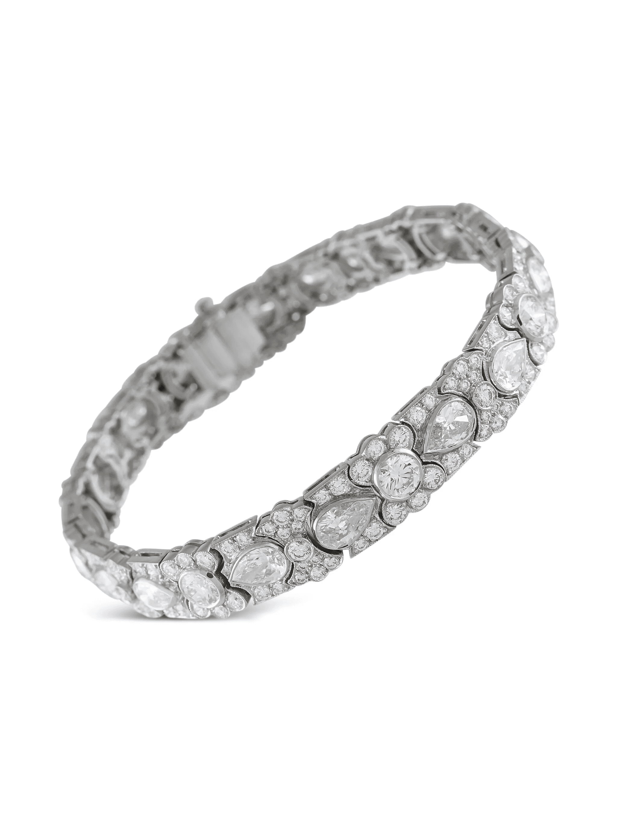 platinum Art Deco diamond bracelet - Image 1