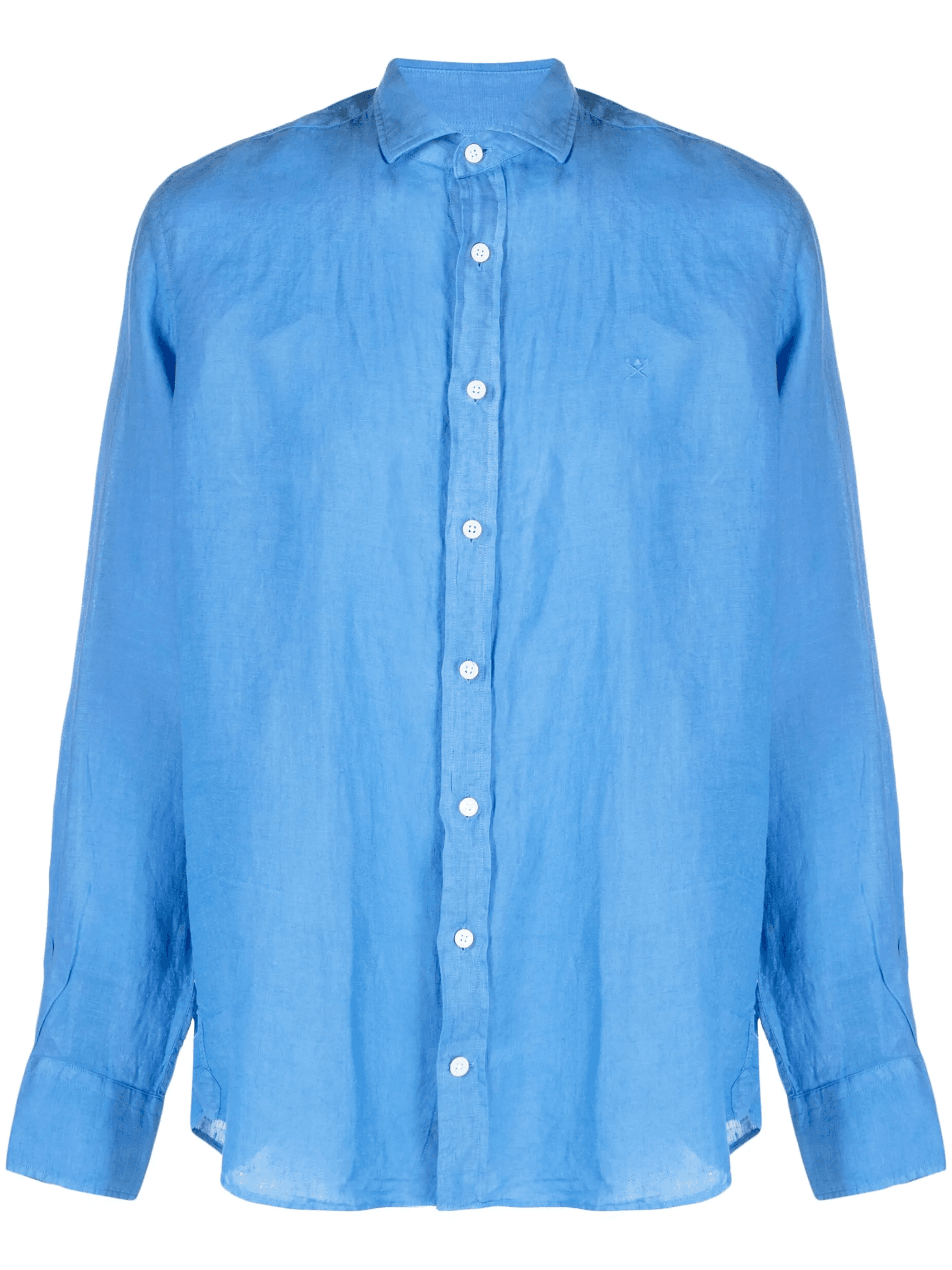 logo-embroidered linen shirt - Image 1