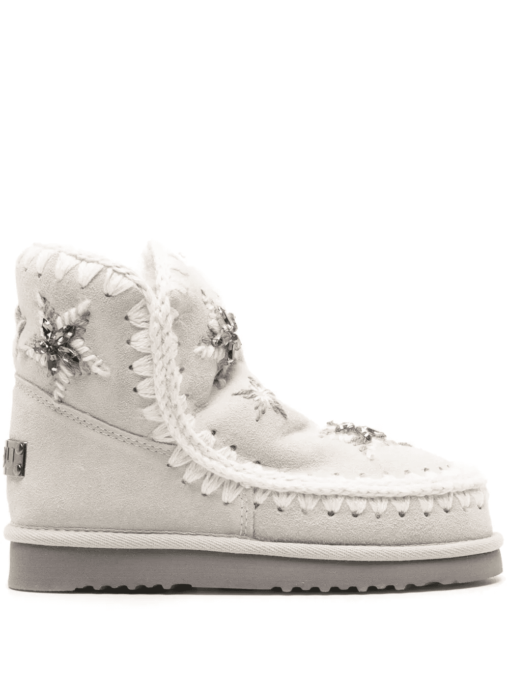 star-embroidered moccasin ankle boots - Image 1