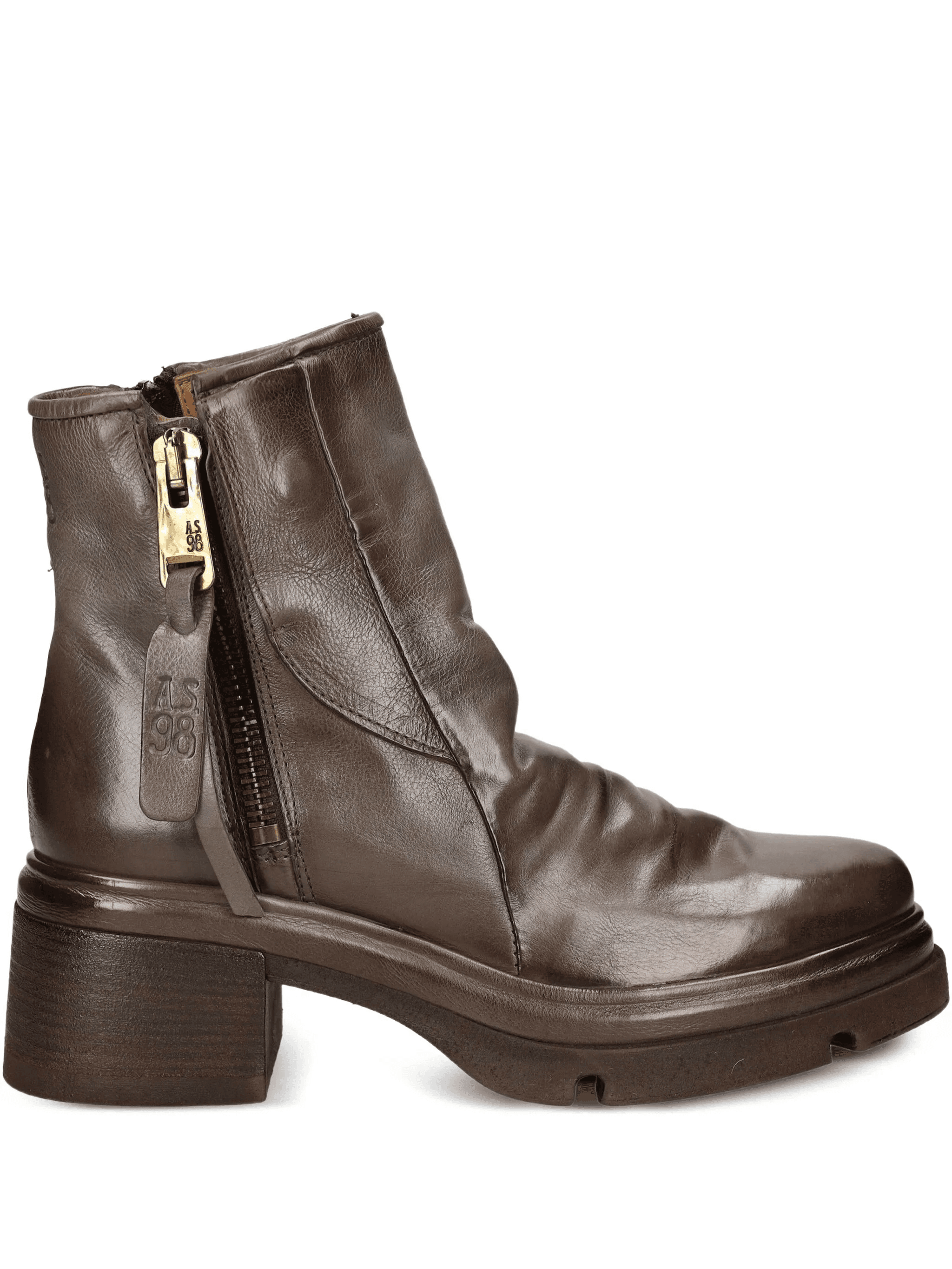 zip leather boots - Image 1