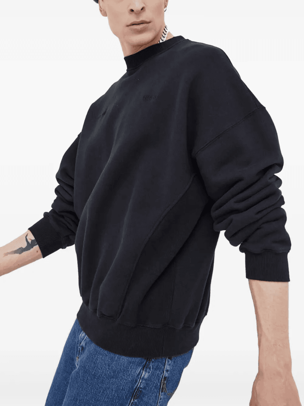 embroidered-logo crew-neck sweatshirt - Image 1