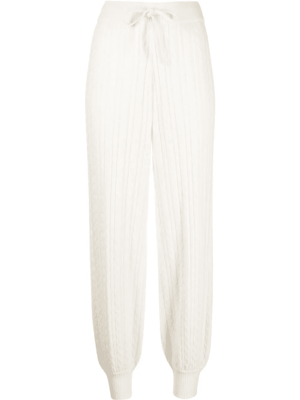 Lily cable-knit cashmere trousers - Image 1