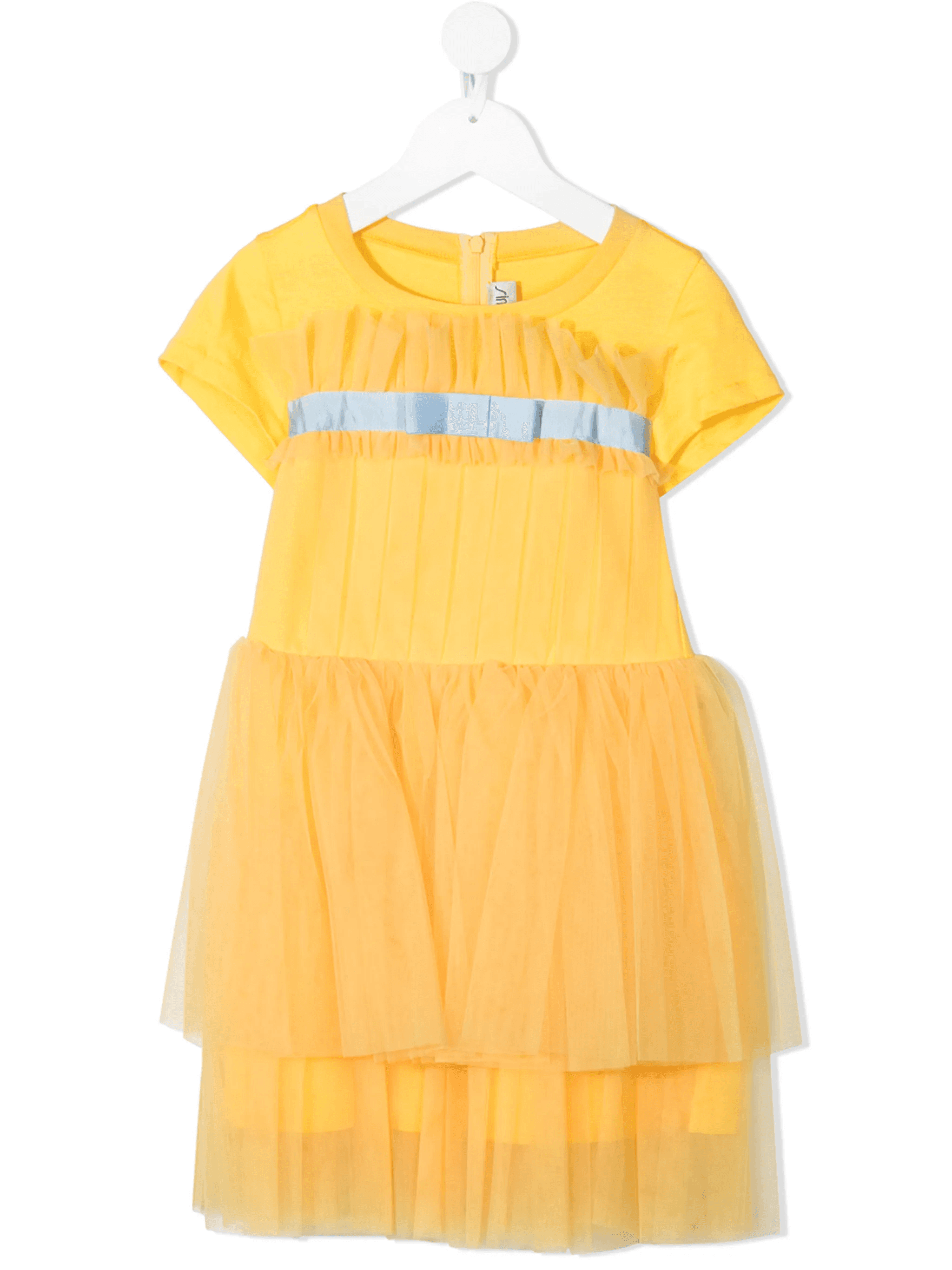 ruffled short-sleeved T-shirt dress - Image 1