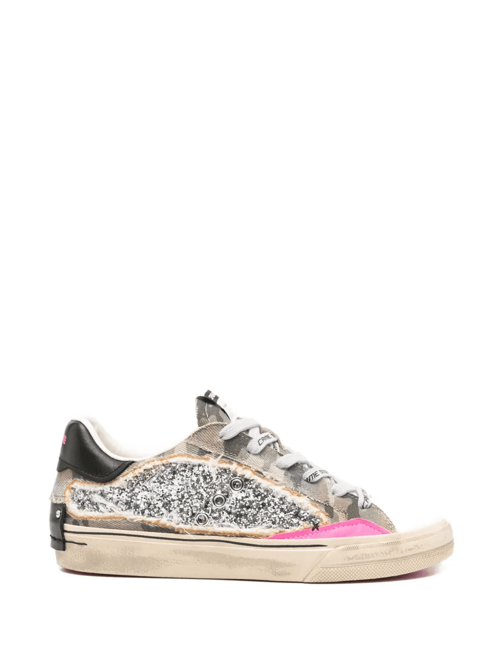 camouflage glitter low-top sneakers - Image 1