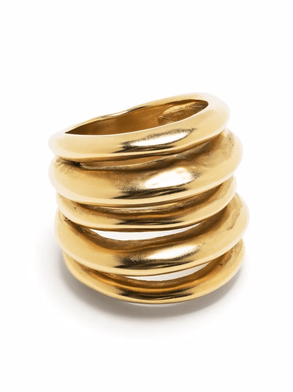 spirale 24kt gold-plated ring - Image 1