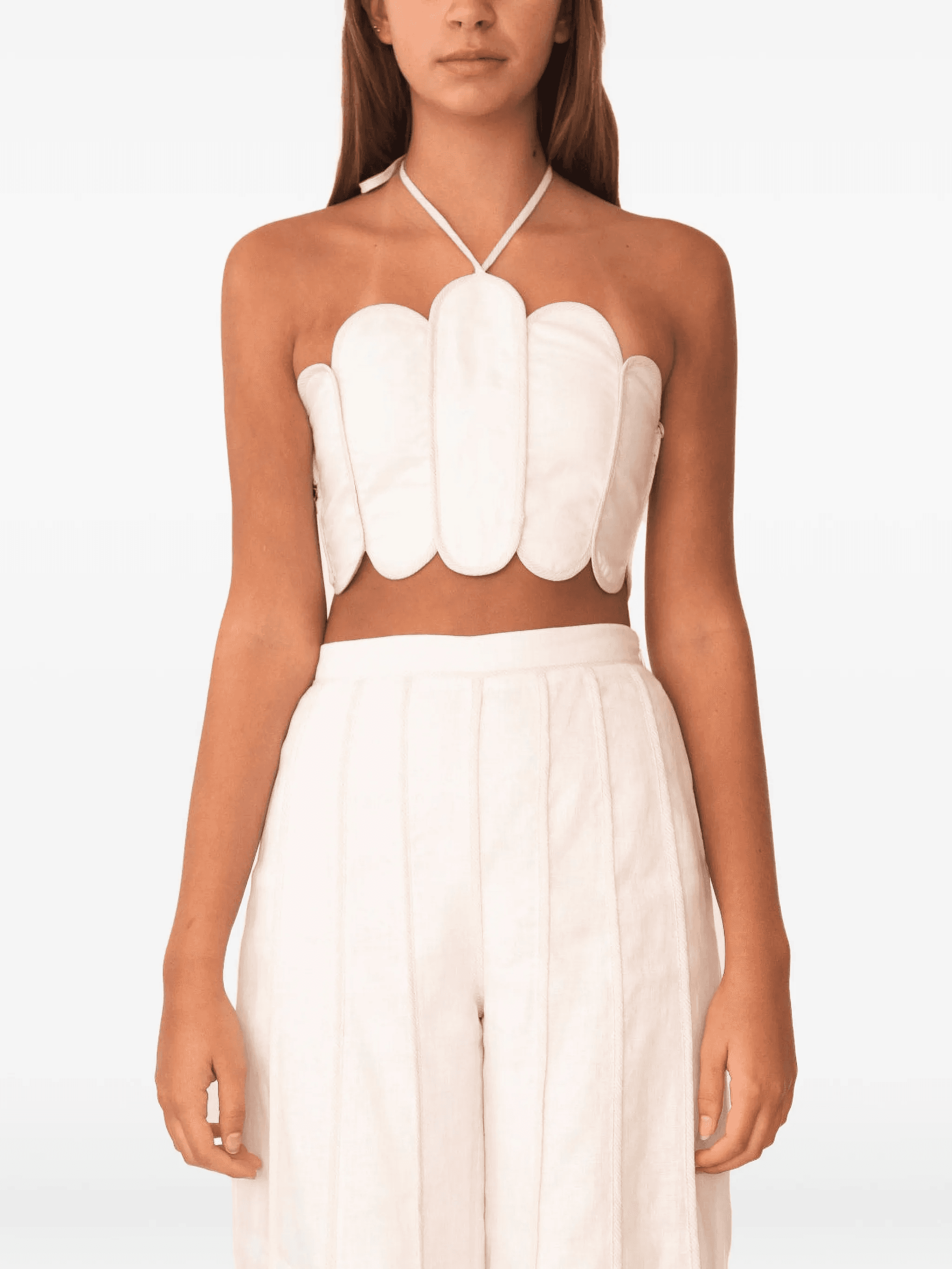 scalloped halter top - Image 1