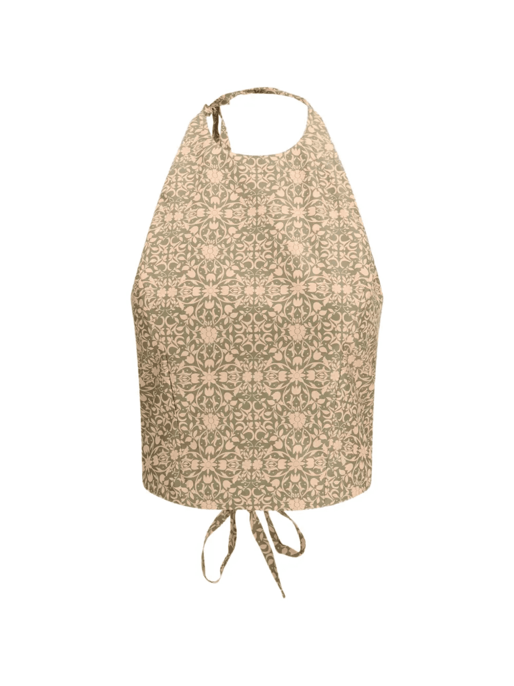 floral print halterneck top - Image 1