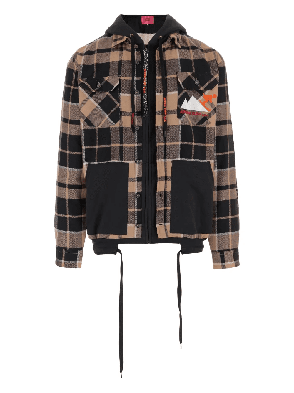 checked hooded jacket - Image 1