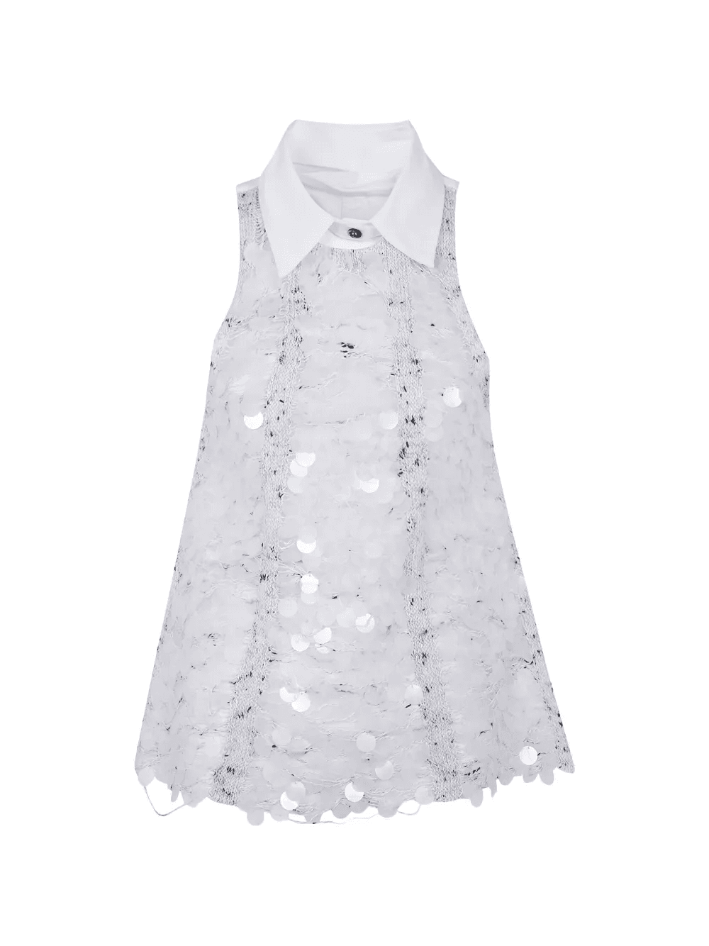 collared sequin embellished blouse - Image 1