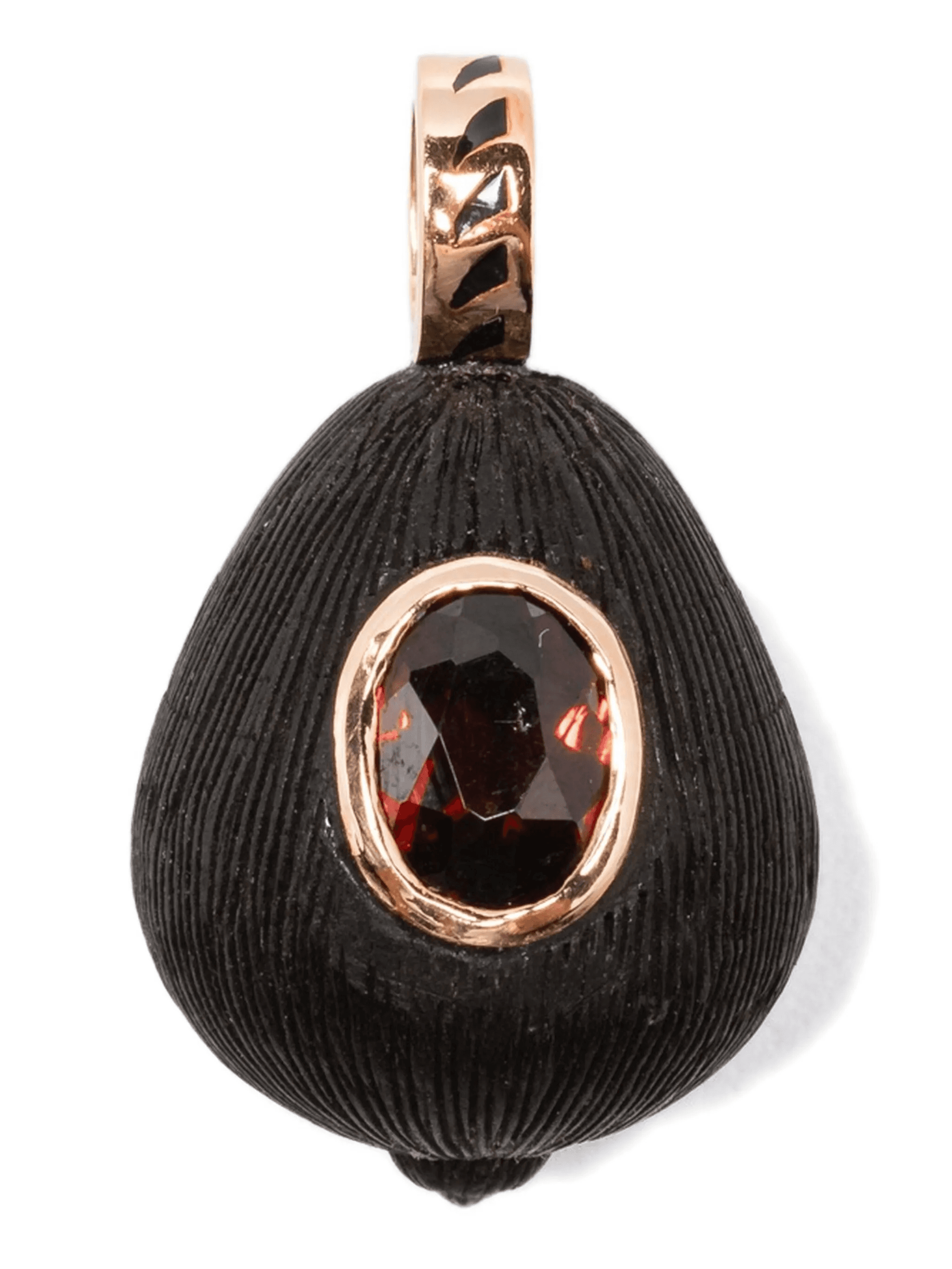 18K rose gold CC Coquito citrine pendant - Image 1