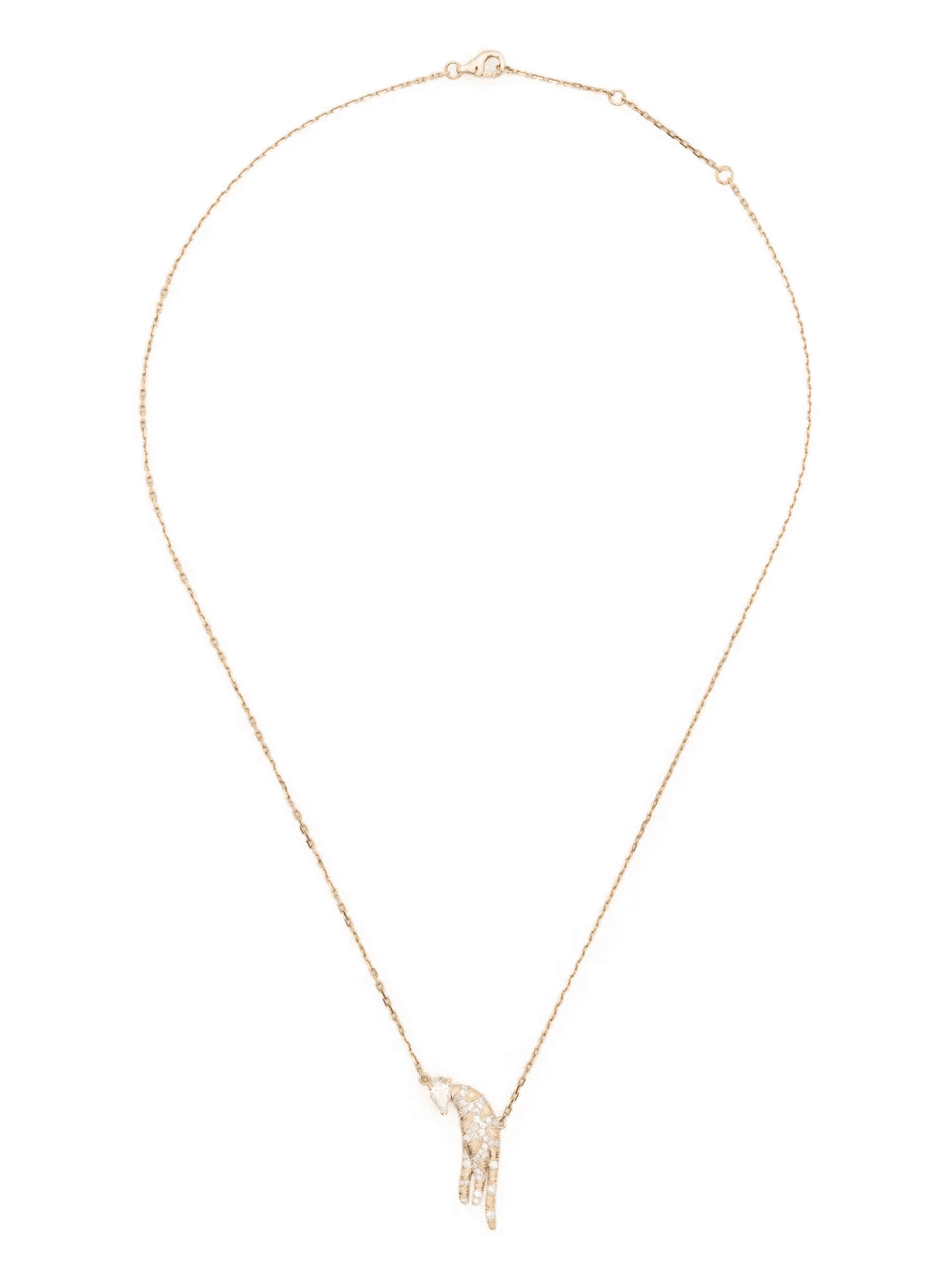 18kt yellow gold Feline diamond necklace - Image 1
