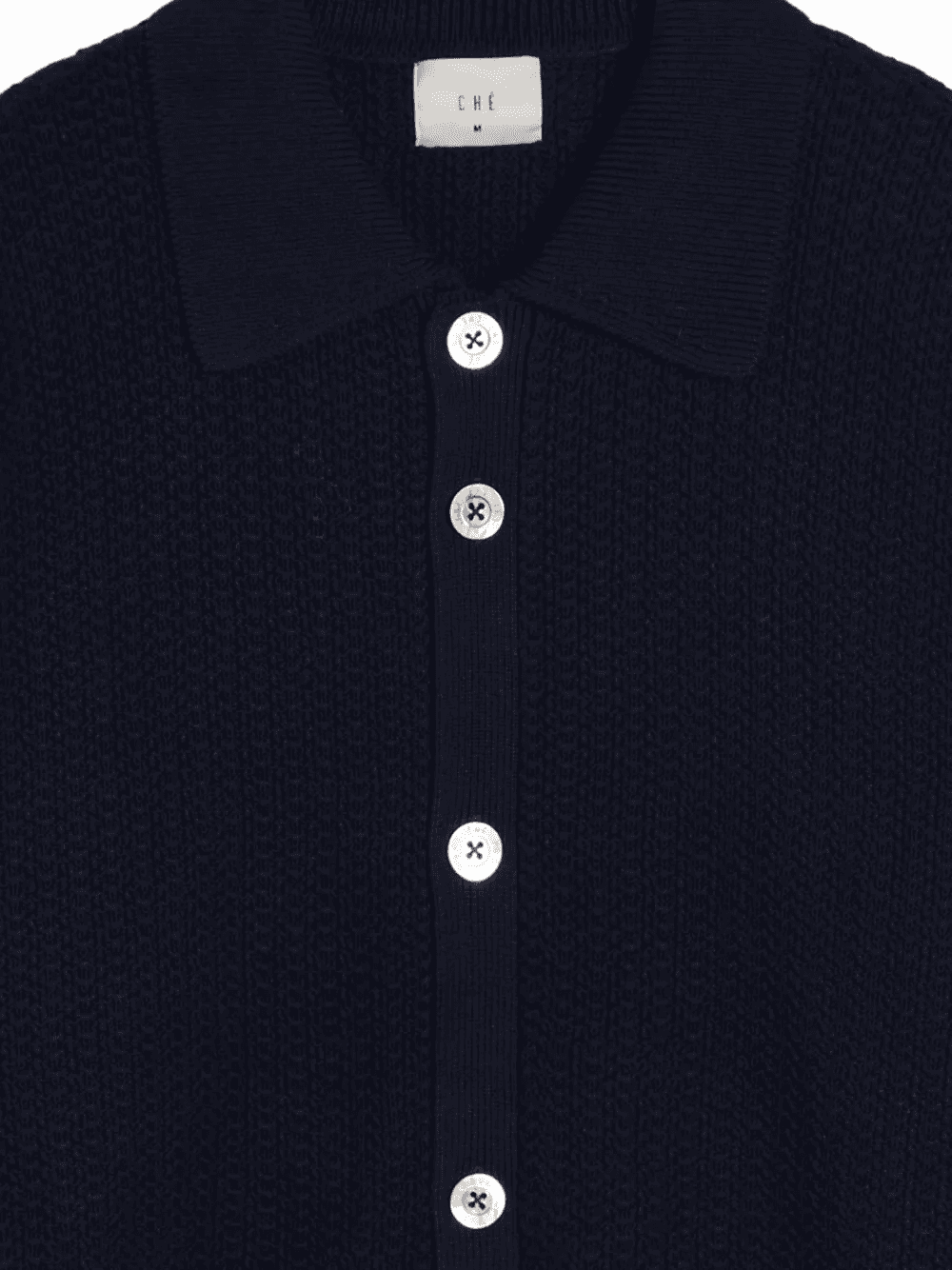 polo-collar cardigan - Image 1