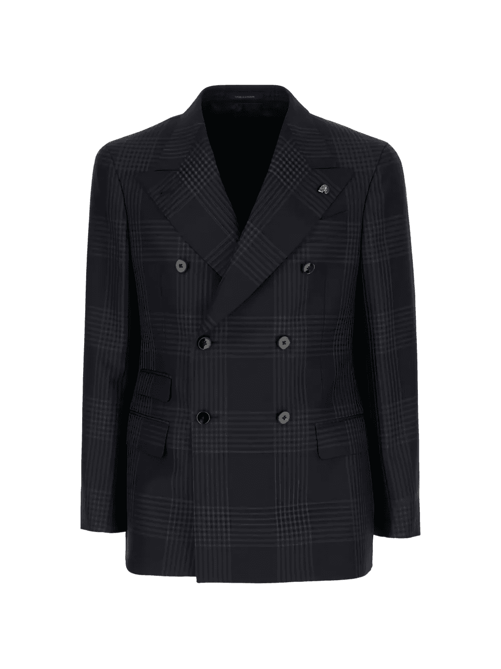 double-breasted checked blazer - Image 1