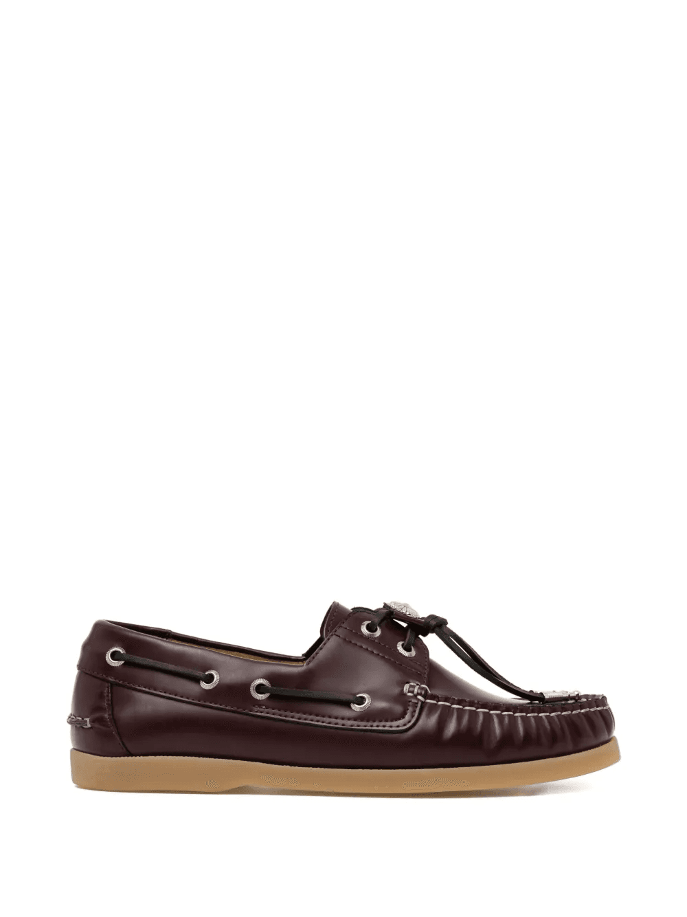 stitched leather loafers - Image 1