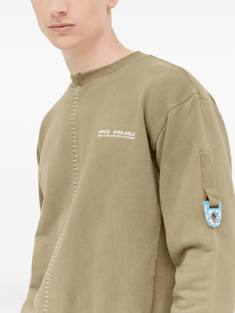 topstitched crew-neck sweatshirt - Image 1