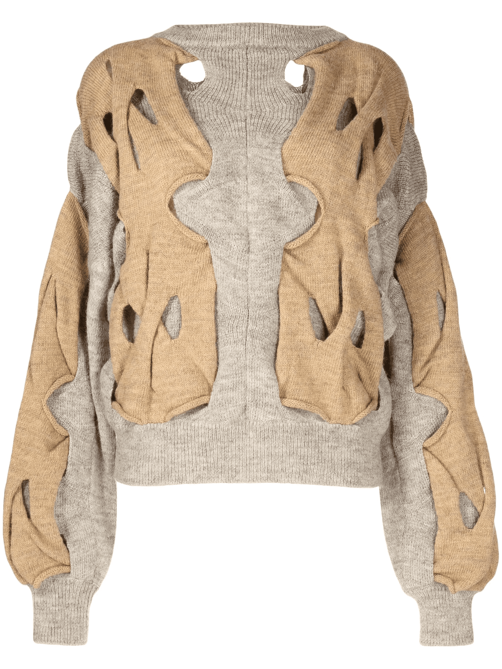 panelled cut-out jumper - Image 1
