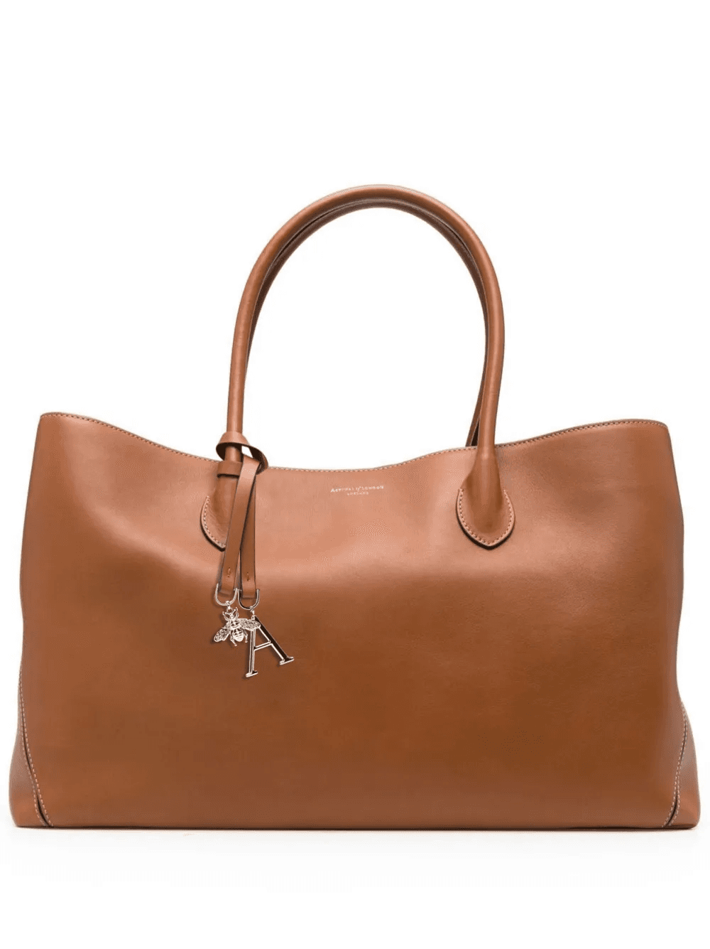 logo-print leather tote bag - Image 1