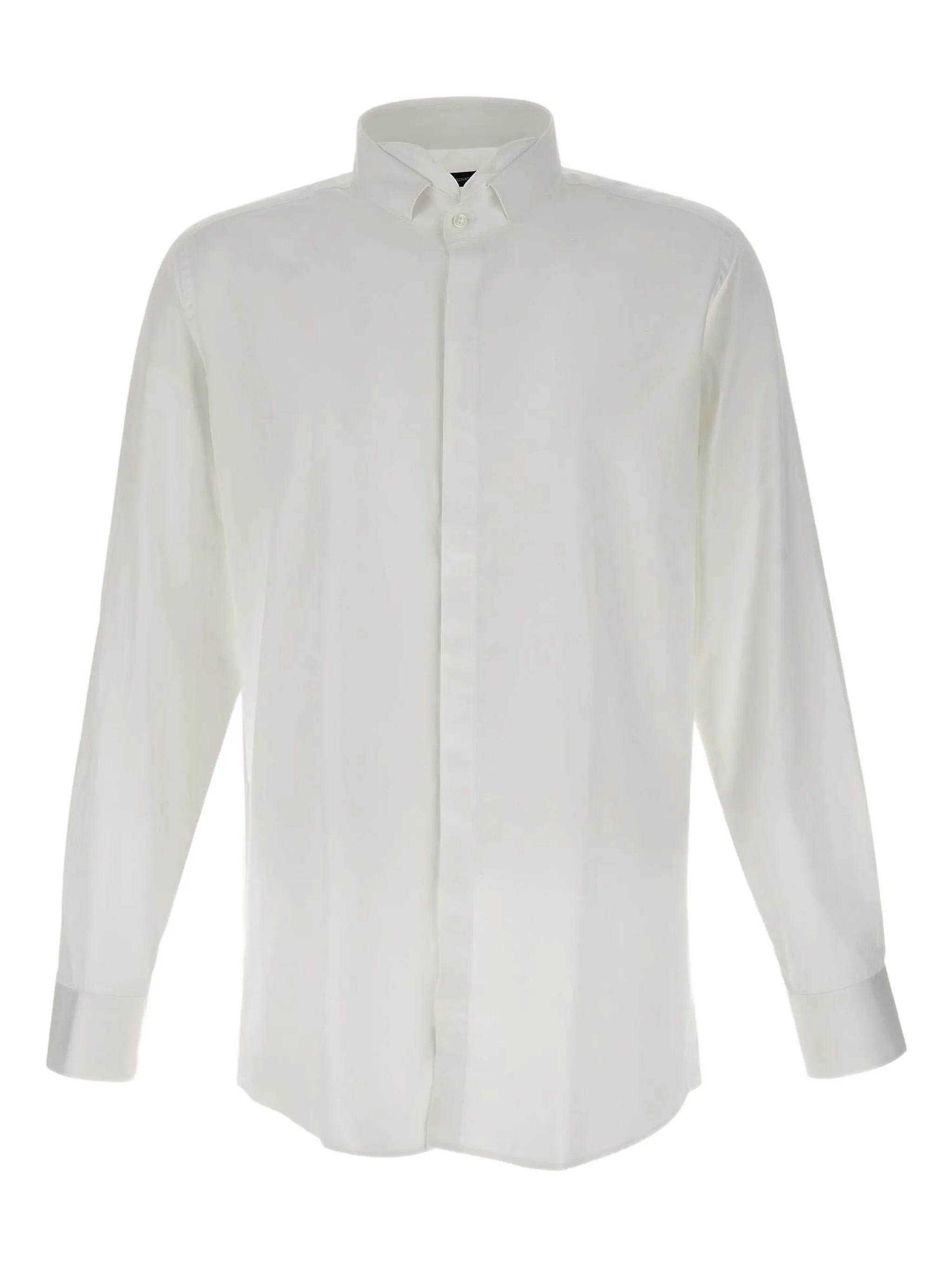 mock-neck cuffed shirt - Image 1
