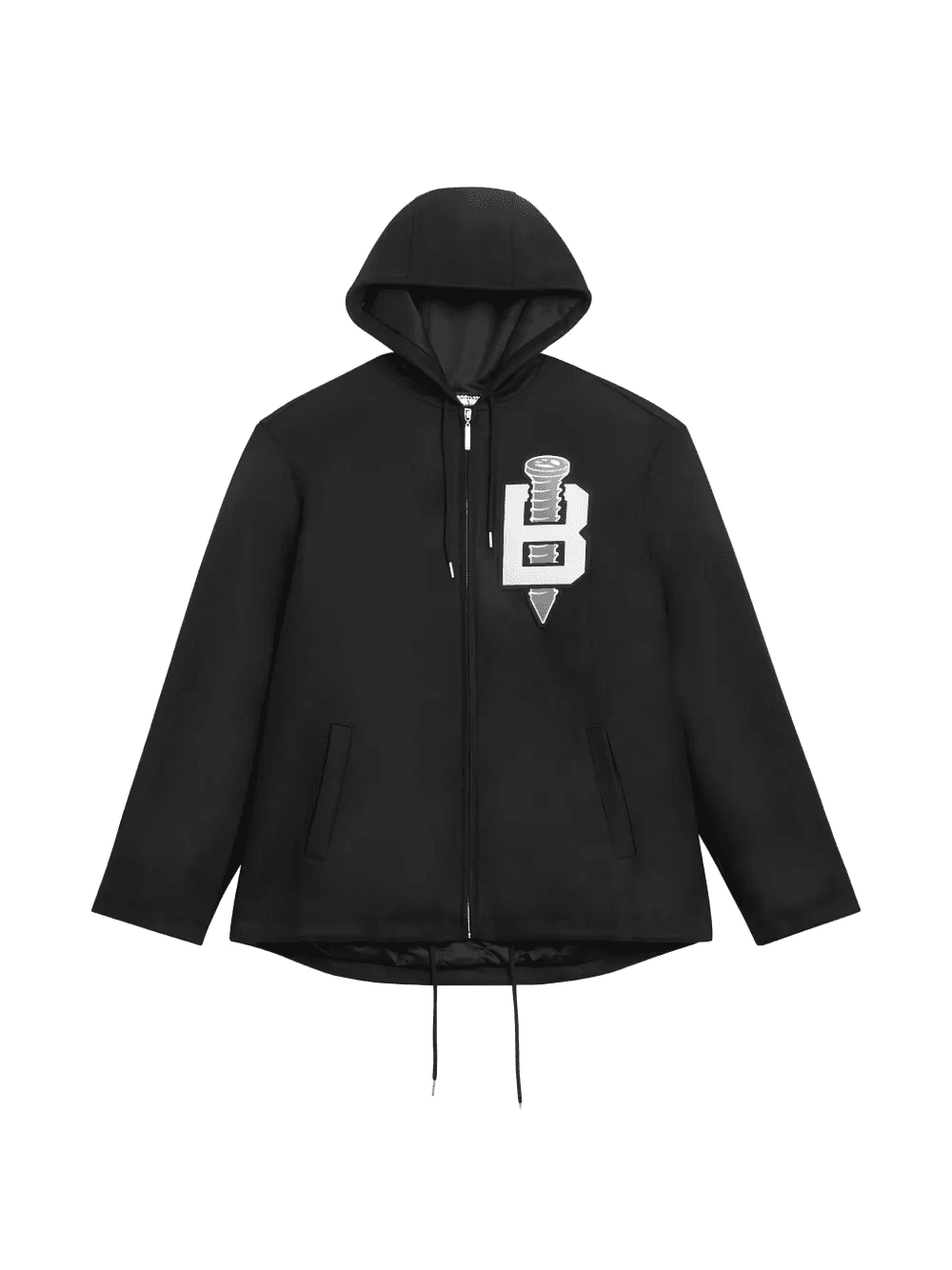 logo-appliqué hooded jacket - Image 1