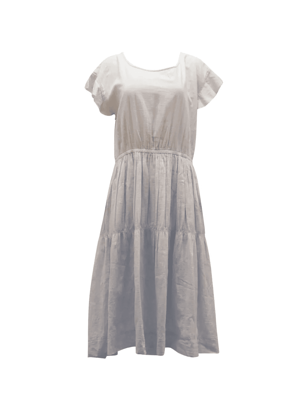 ruffled-sleeve midi dress - Image 1