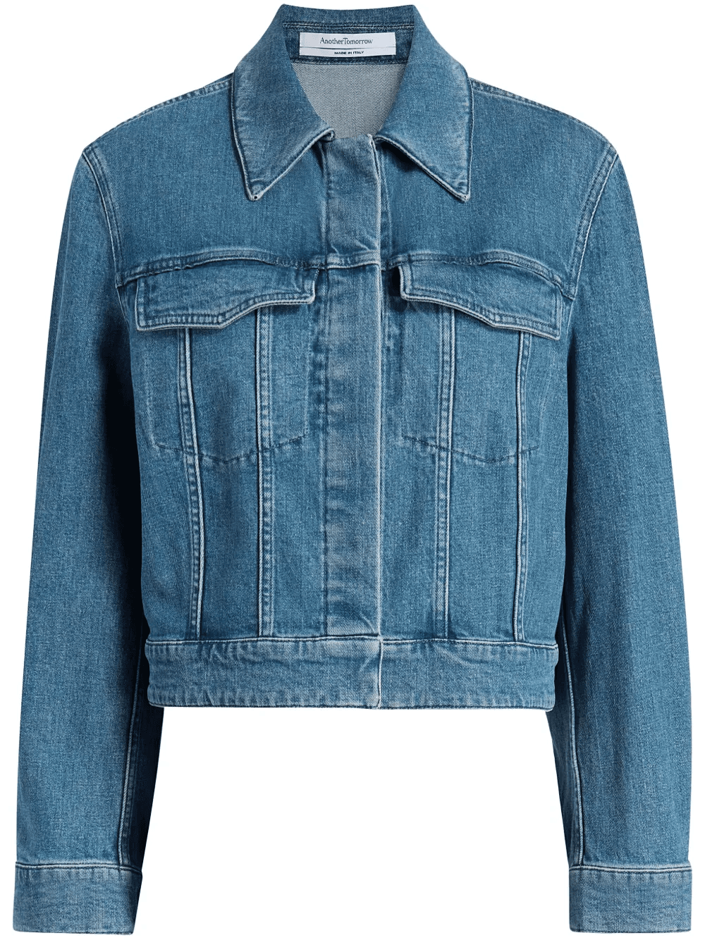 seam-detail cropped jacket - Image 1