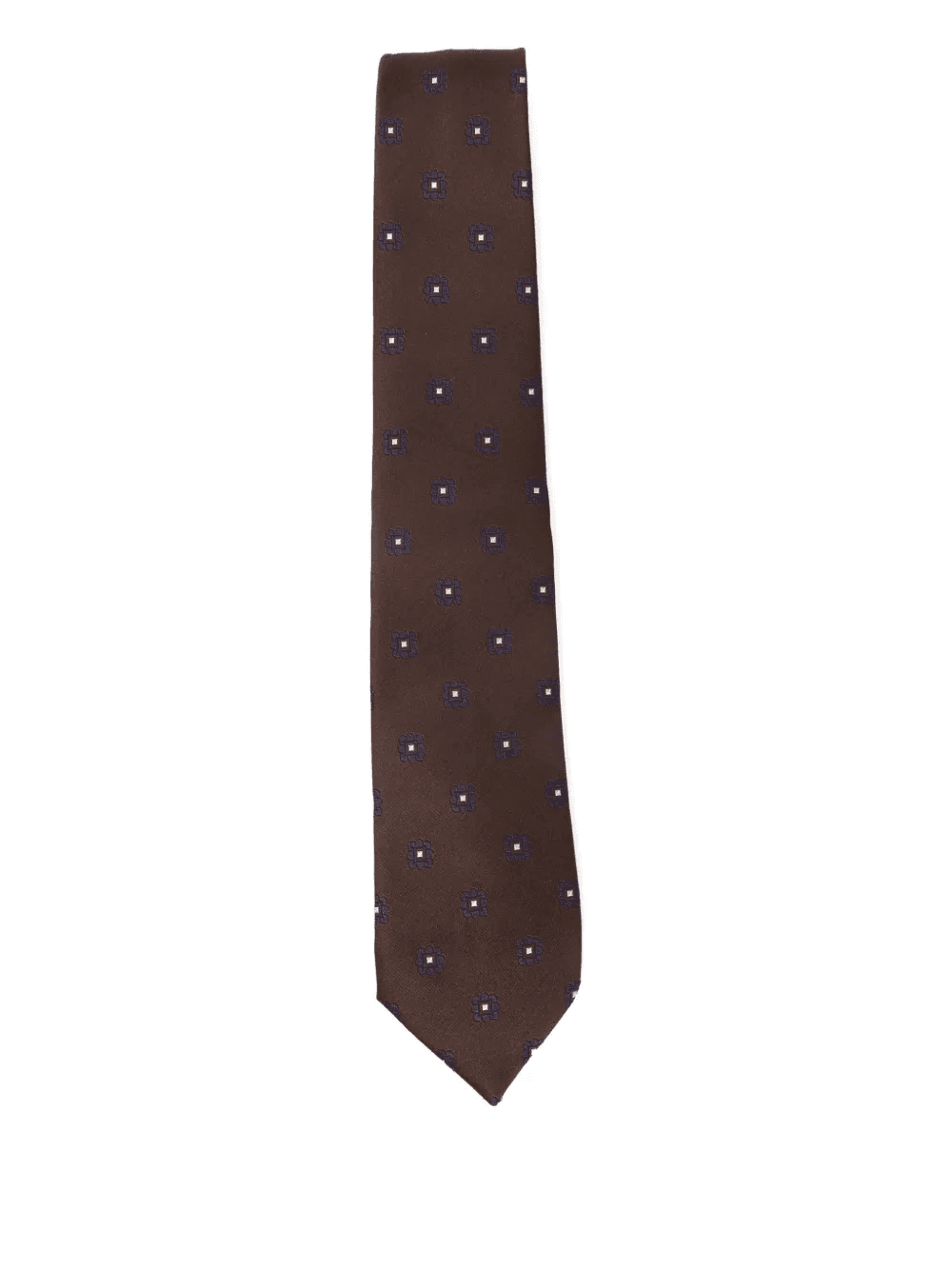 floral-pattern silk tie - Image 1