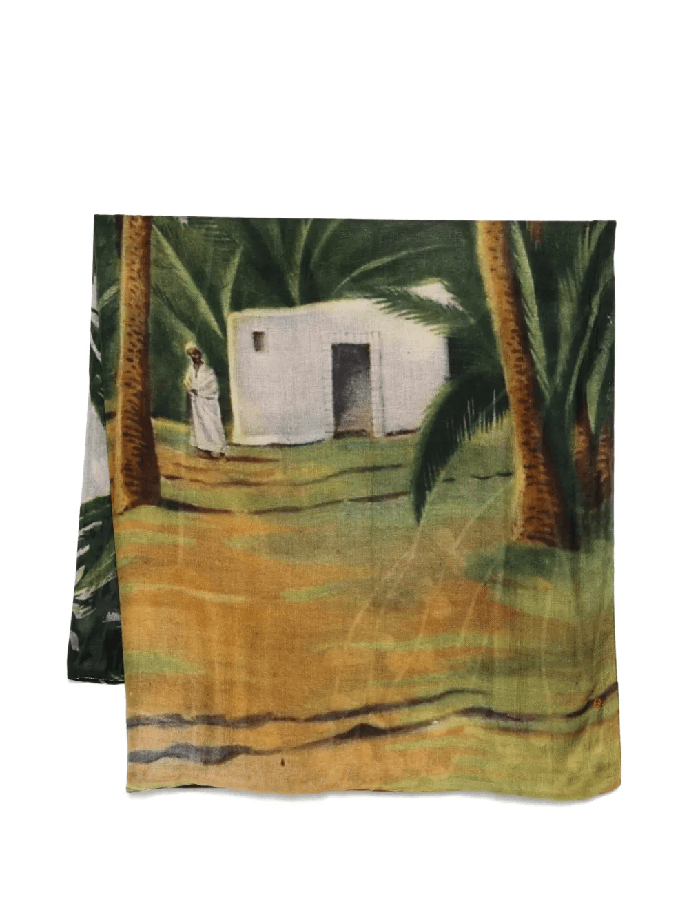 multi-coloured printed scarf - Image 1