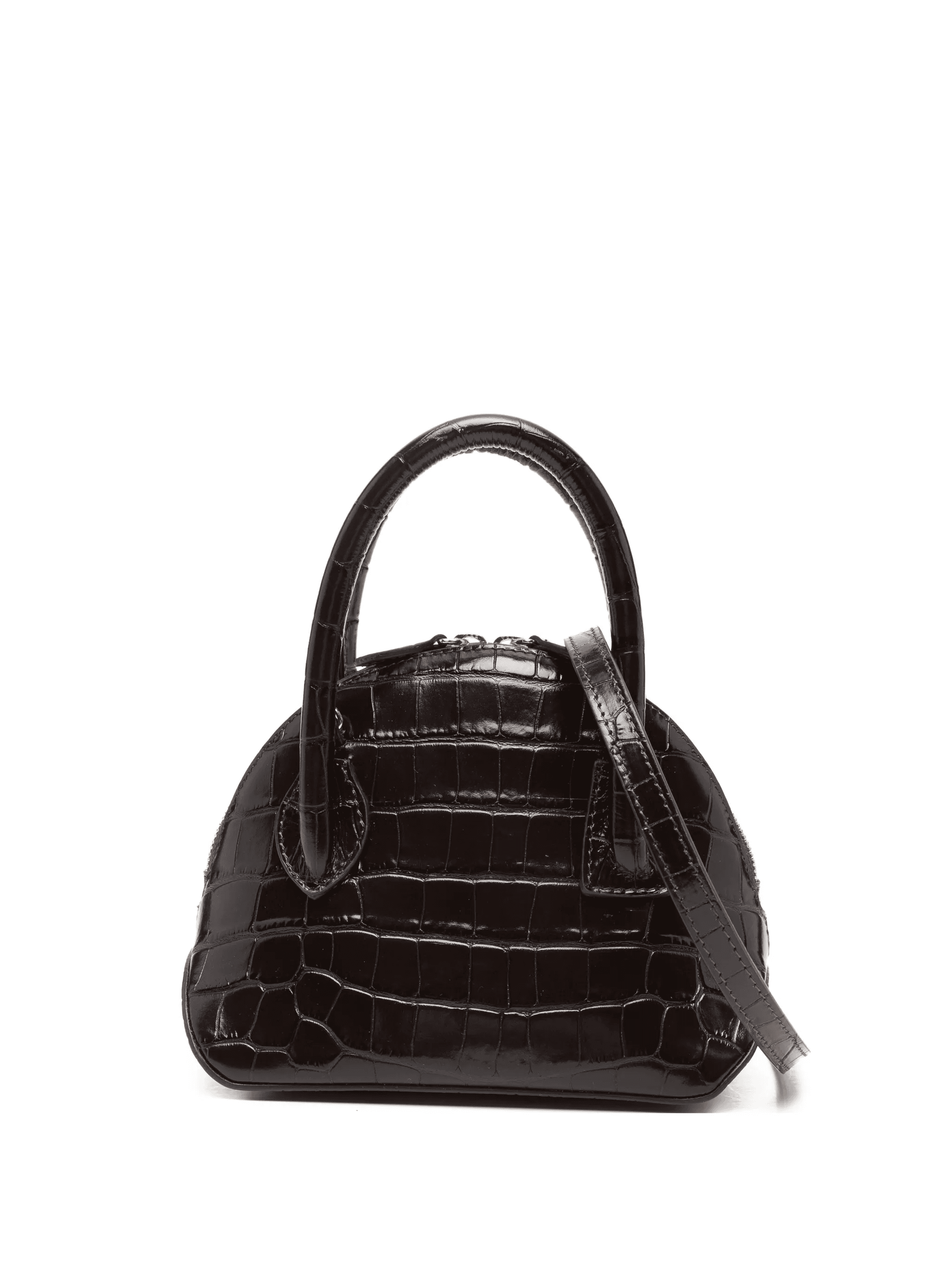Dome croc-embossing mini bag - Image 1