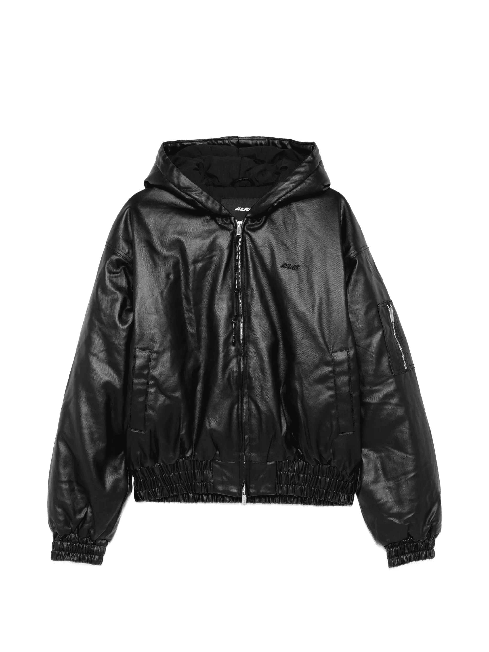 hooded zip bomber jacket - Image 1