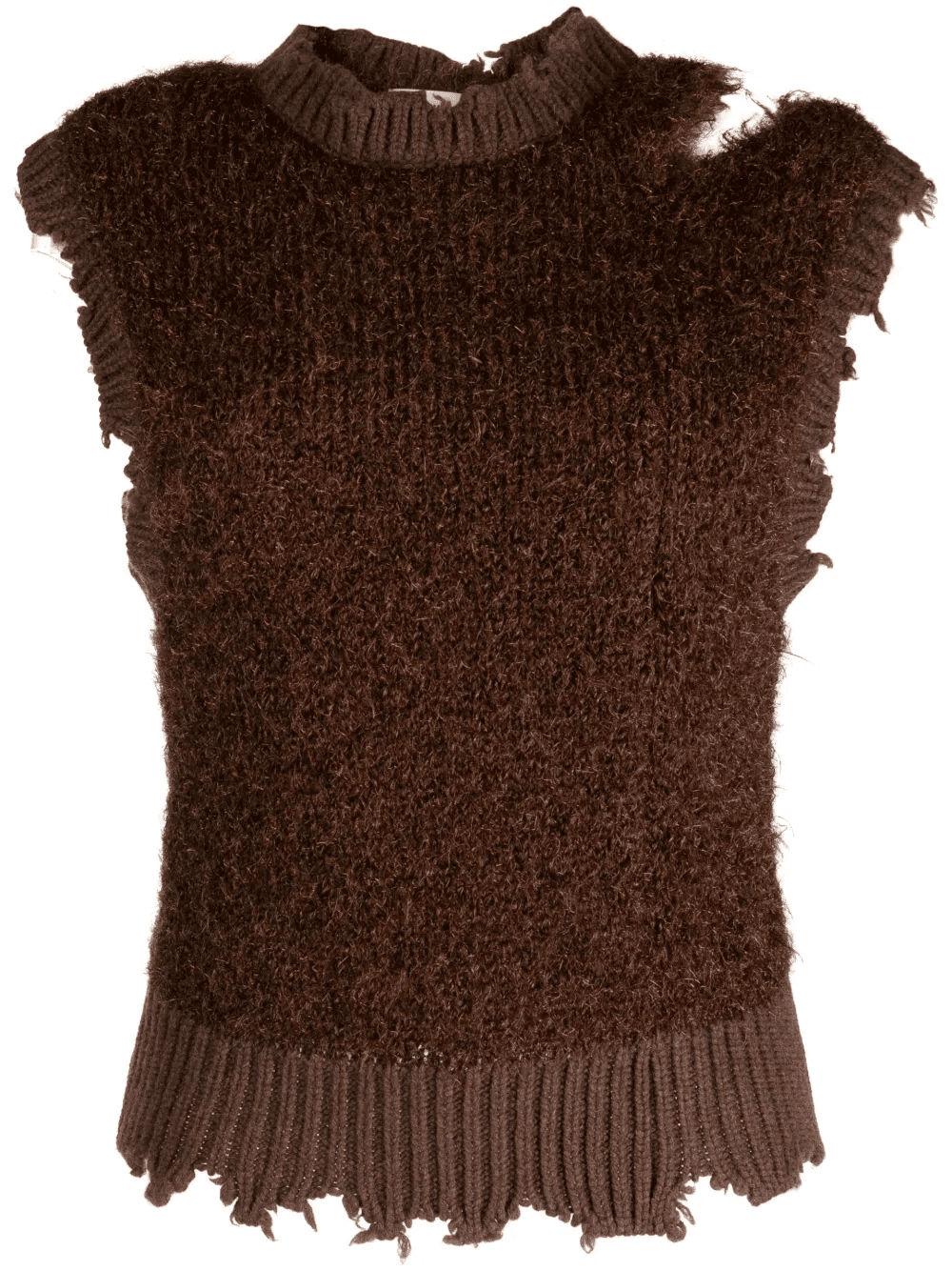 distressed glitter knit vest - Image 1
