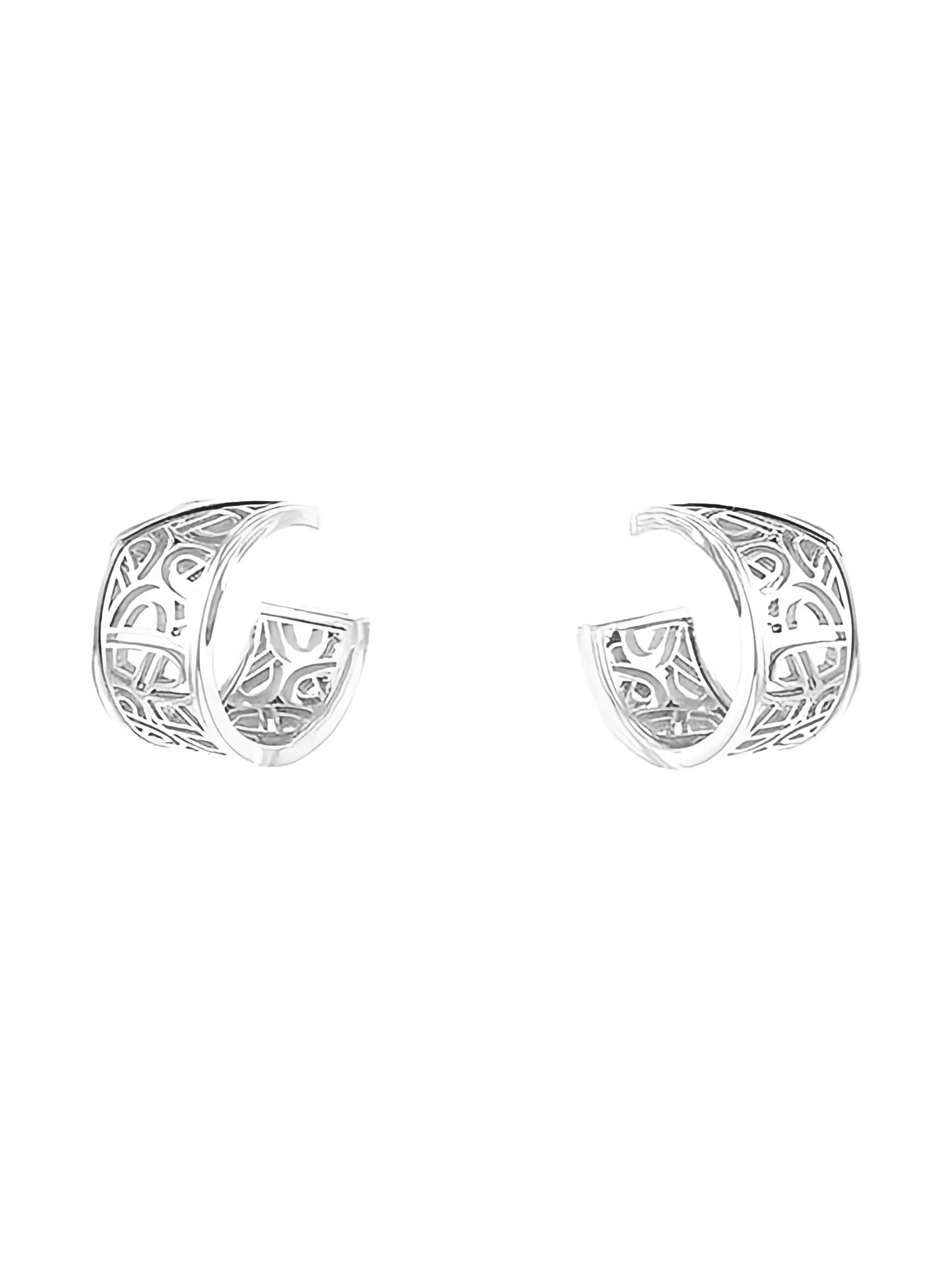 2010s white gold Fil diamond earrings - Image 1