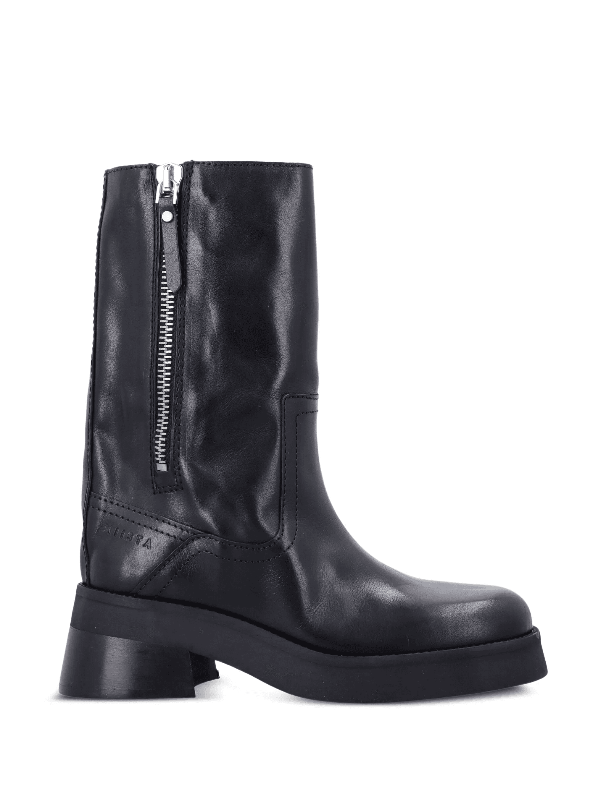 Gunda zip-detail leather boots - Image 1