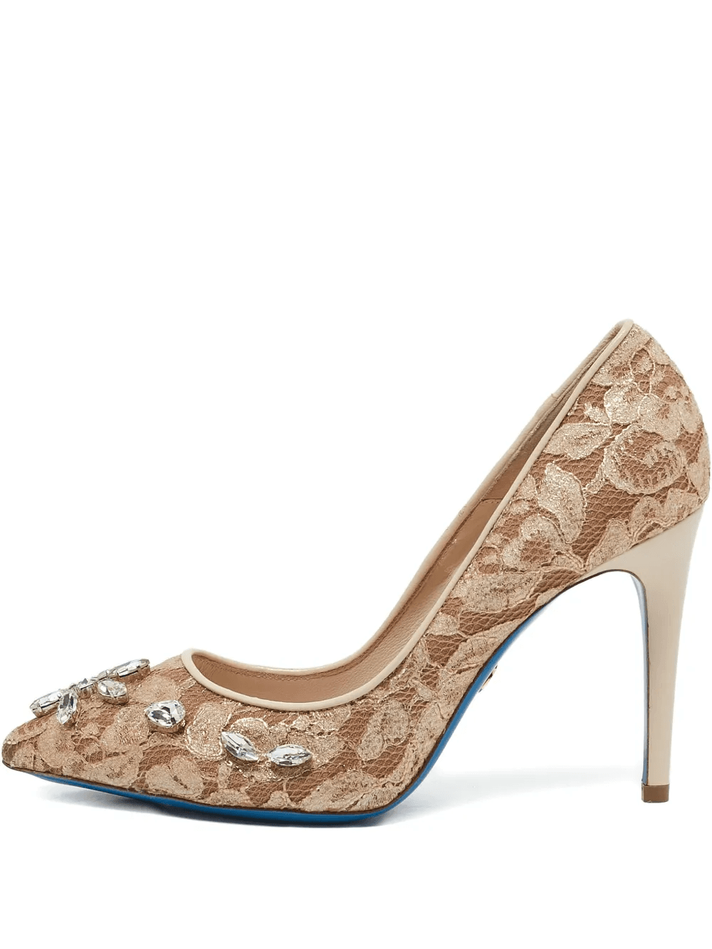 105mm lace crystal-embellished pumps - Image 1