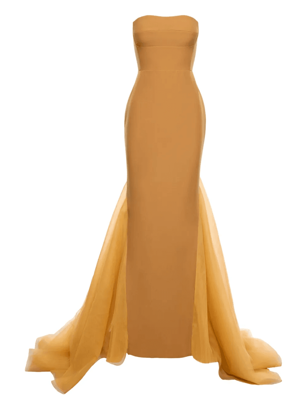 strapless tulle-overlay gown - Image 1