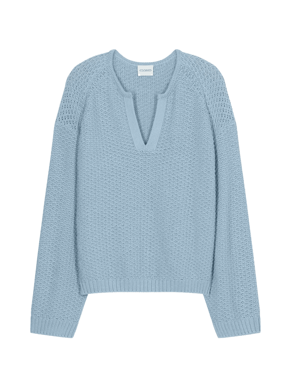 V-neck long-sleeve sweater - Image 1