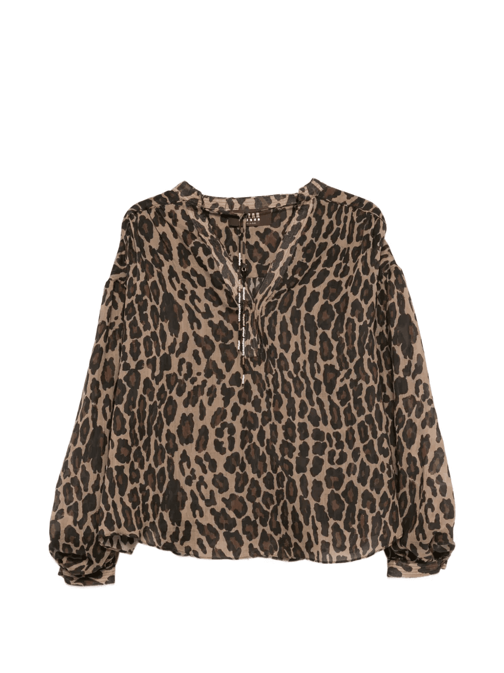 V-neck leopard-print blouse - Image 1