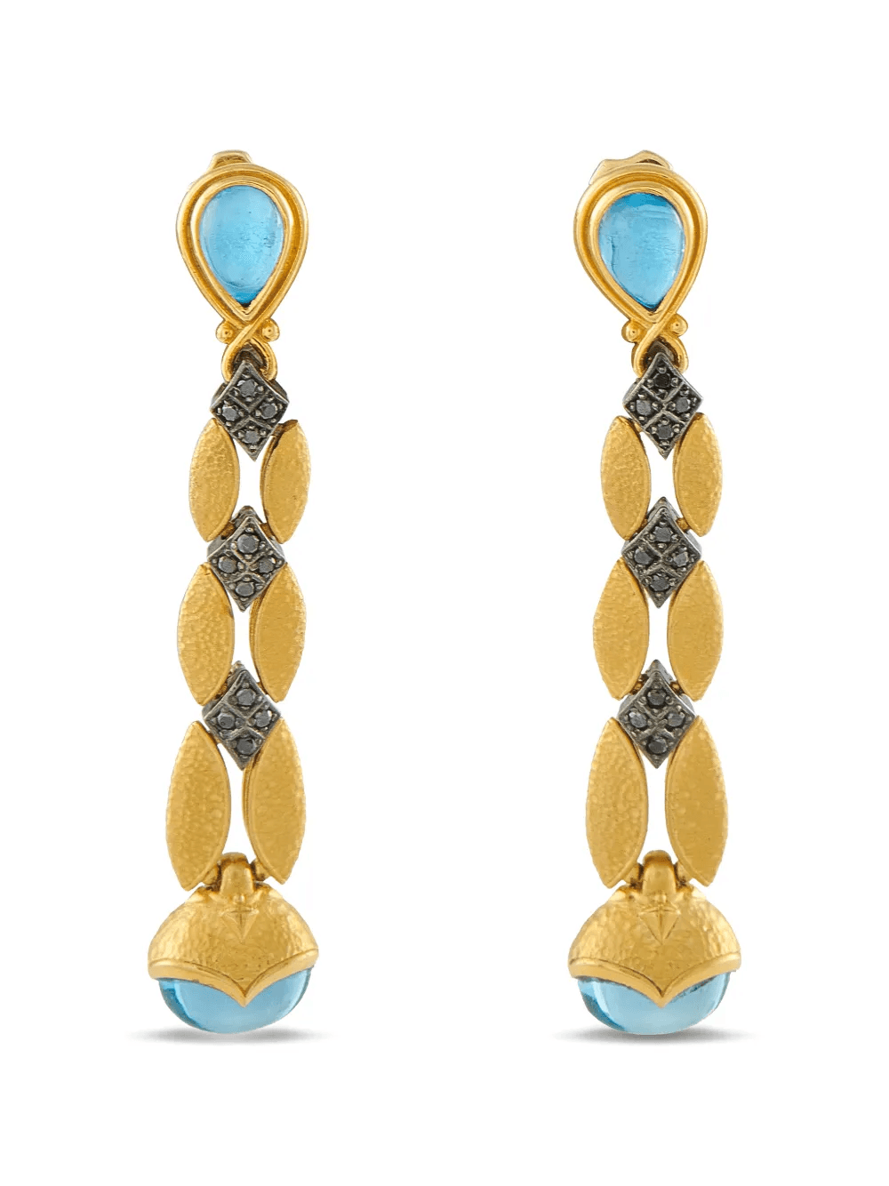 Callas topaz and diamond drop earrings - Image 1