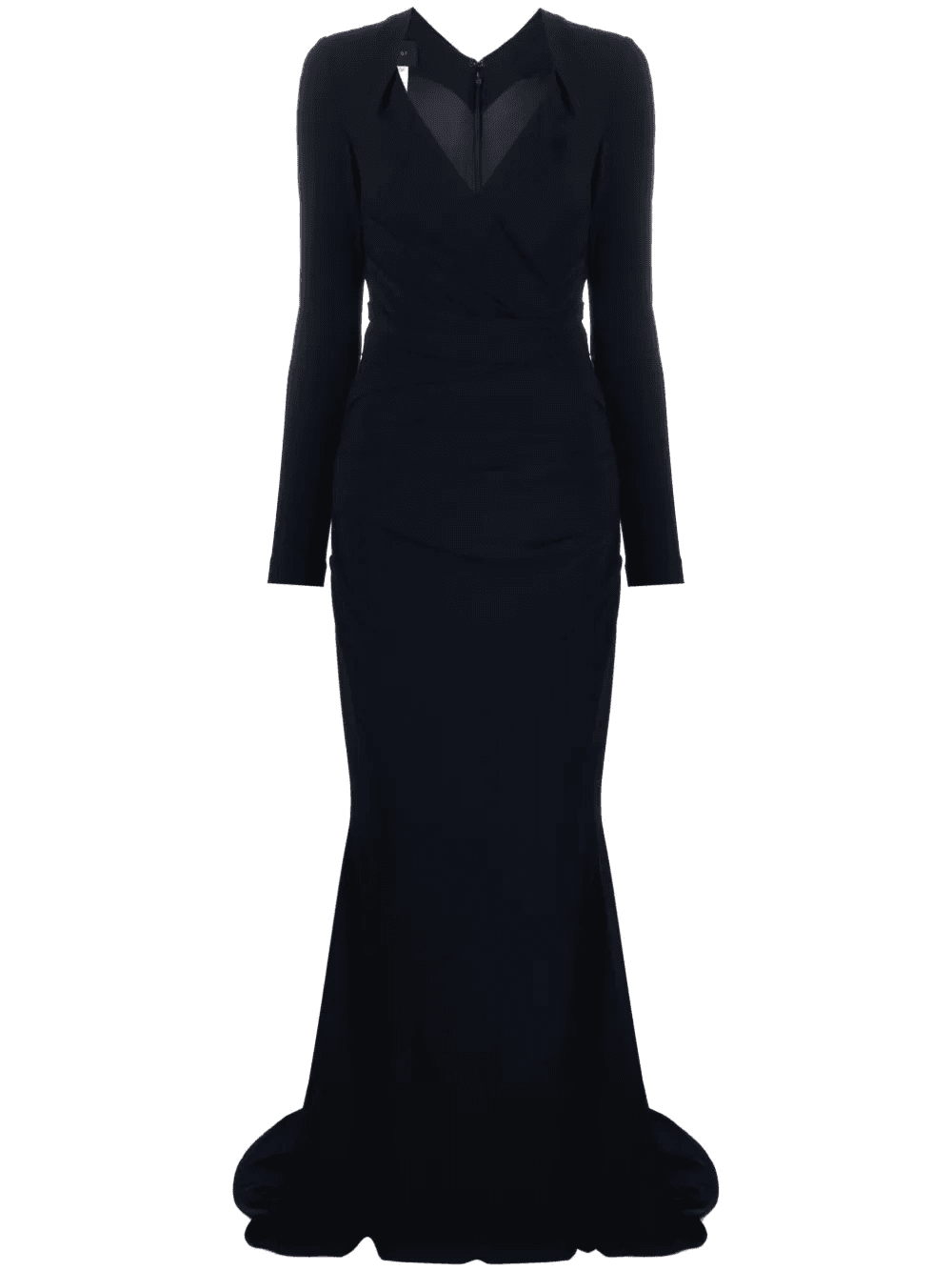 draped crepe maxi dress - Image 1