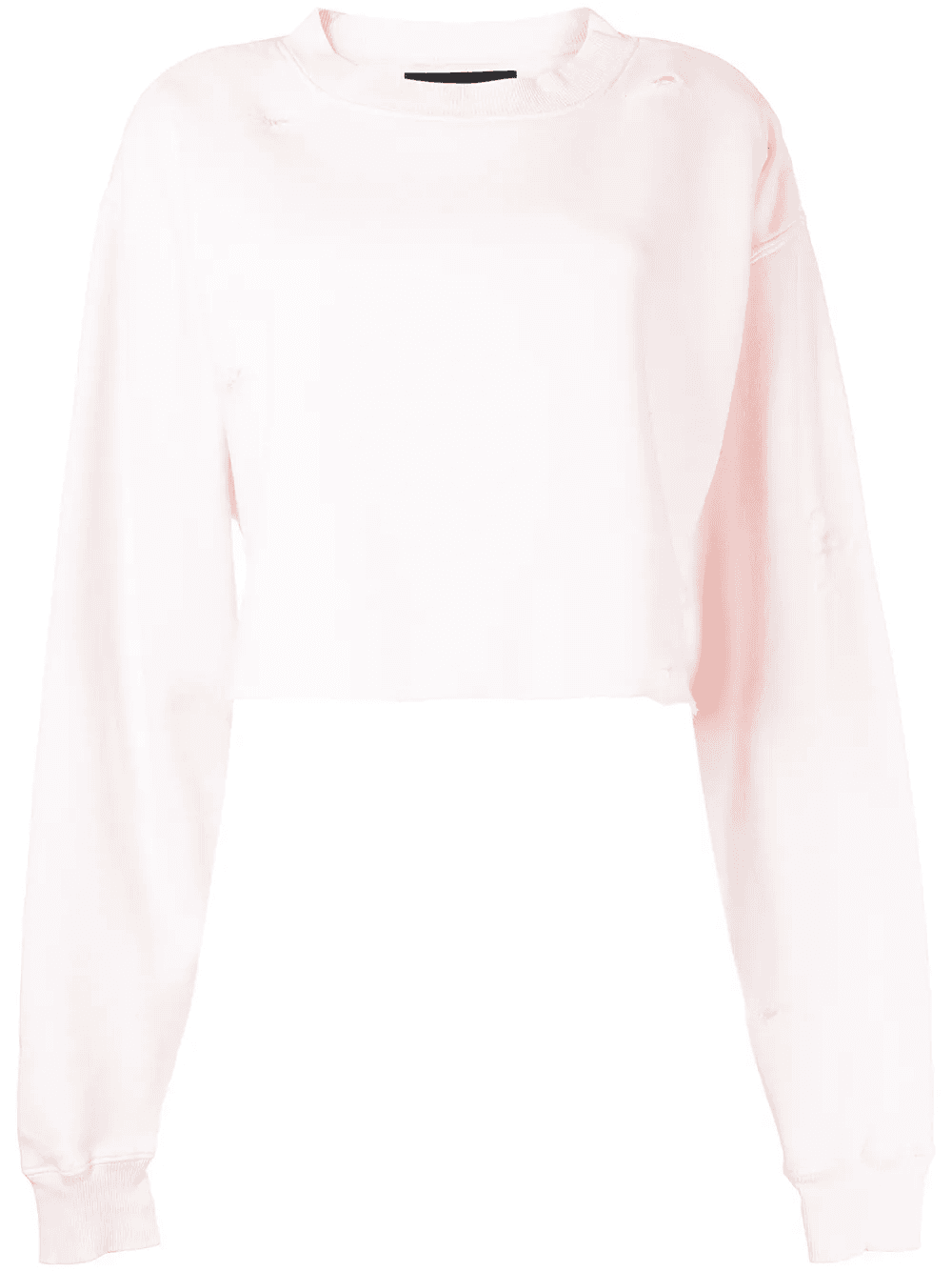 distressed cropped sweatshirt - Image 1