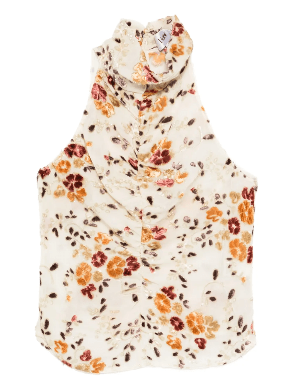 floral-print ruched-design blouse - Image 1