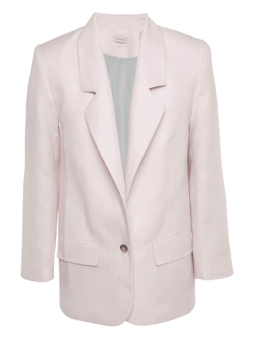 single-breasted linen blazer - Image 1