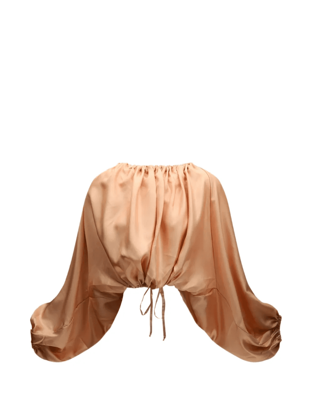 Paloma bishop-sleeve drawstring-fastening blouse - Image 1