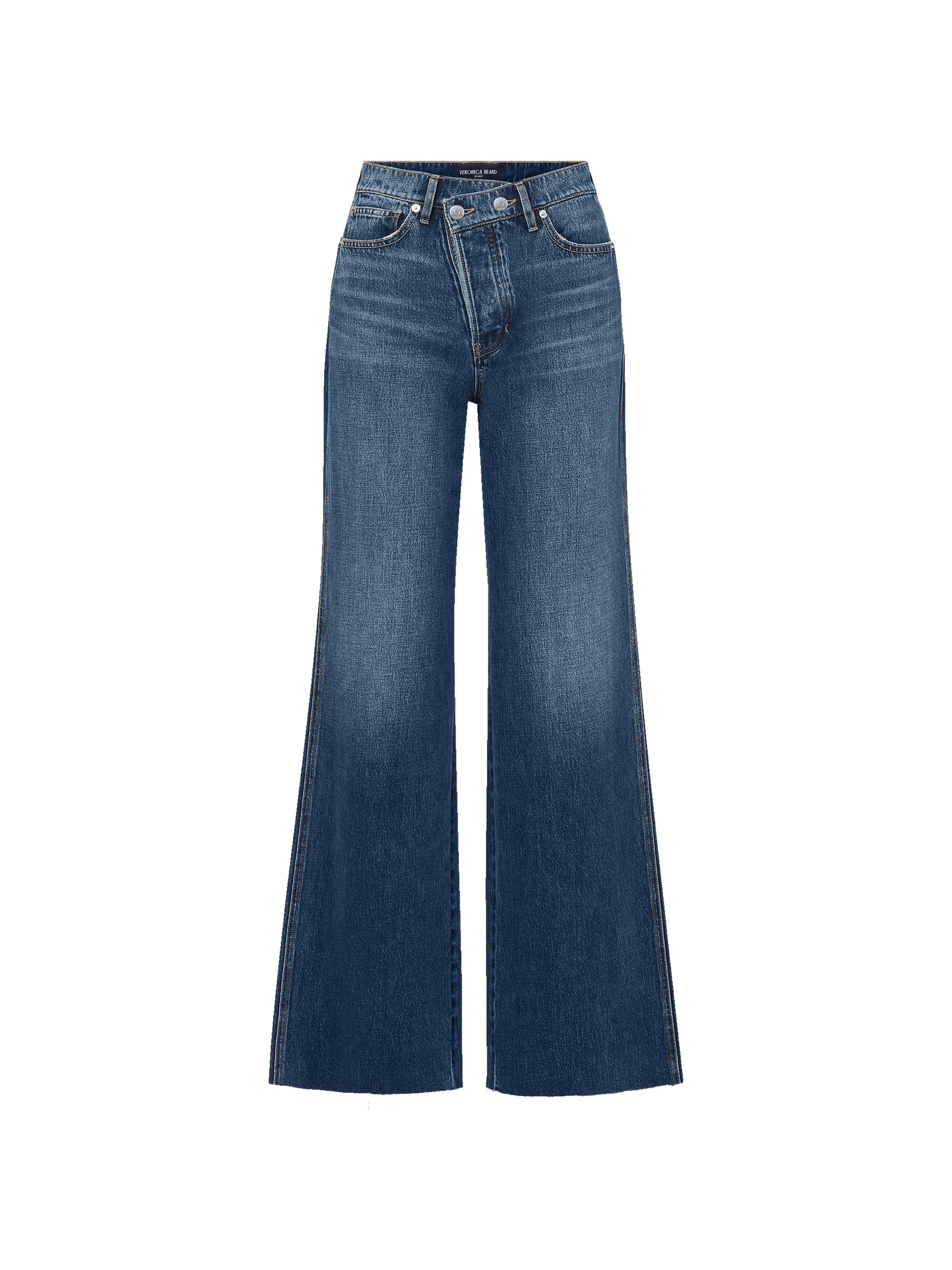 Taylor crossover-waistband wide-leg jeans - Image 1