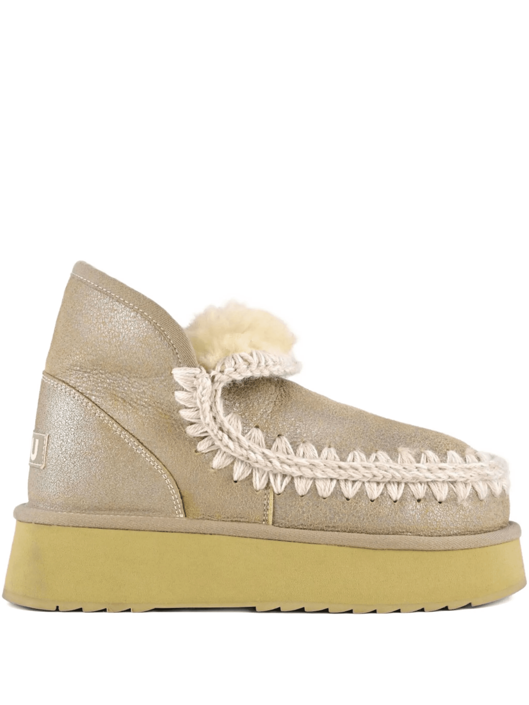 mini Eskimo metallic braided-trim boots - Image 1