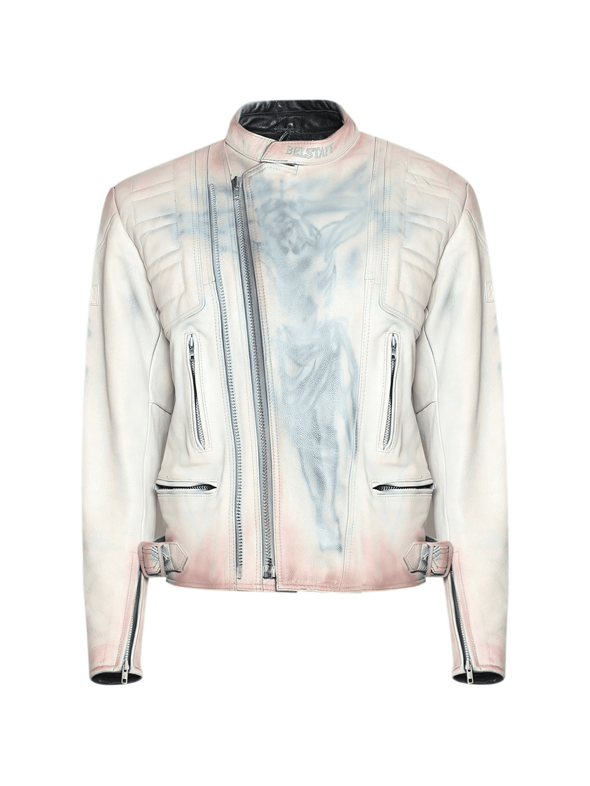 zip-up leather jacket - Image 1
